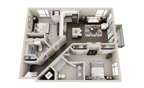 71 France Edina MN 2 Bedroom 2 Bath loft